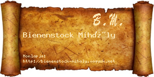 Bienenstock Mihály névjegykártya